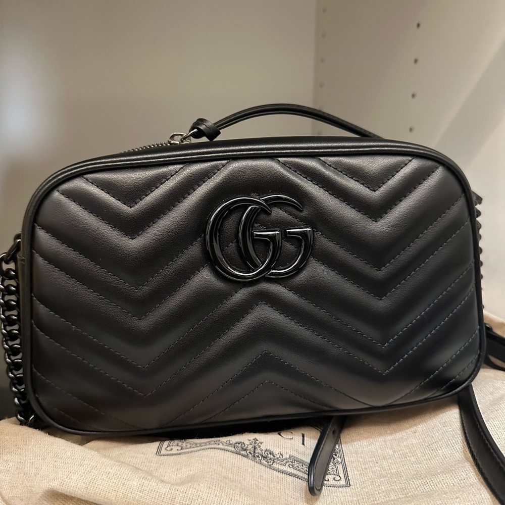Gucci Black Quilted Crossbody Bag